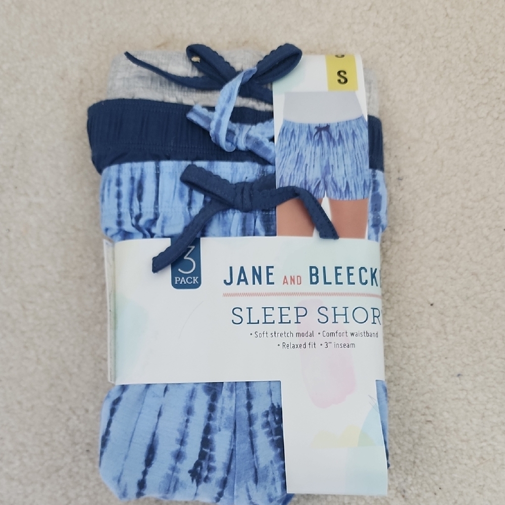 Jane and Bleecker Tie-Dye Blue Sleep Shorts